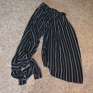 Off the shoulder stripped long sleeve